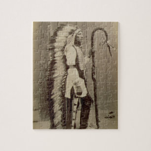 Portret van een Native American van 'Buffalo Bill' Legpuzzel