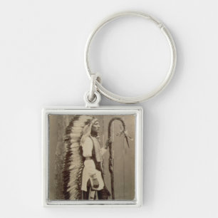 Portret van een Native American van 'Buffalo Bill' Sleutelhanger