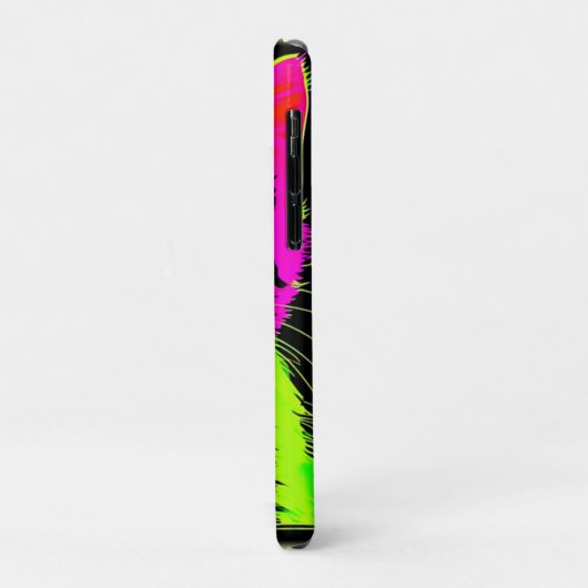 Portret van een neon kat Case-Mate iPhone case (Achterkant/links)