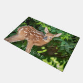 Portret van een Newborn Fawn (witstaarhert) Deurmat (Schuin)