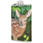 Portret van een Newborn Fawn (witstaarhert) Heupfles (Links)