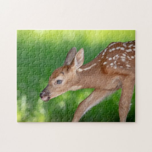 Portret van een Newborn Fawn (witstaarhert) Legpuzzel (Horizontaal)