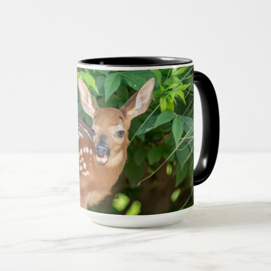 Portret van een Newborn Fawn (witstaarhert) Mok (Voorkant rechts)