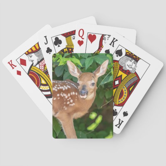 Portret van een Newborn Fawn (witstaarhert) Pokerkaarten (Achterkant)