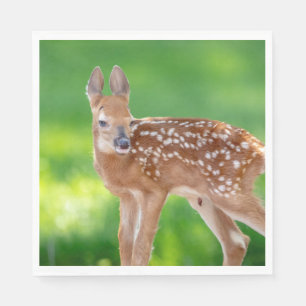 Portret van een Newborn Fawn (witstaarhert) Servet