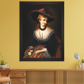 Portret van een Noble-vrouw van Alois Eckhardt Canvas Afdruk (Insitu (Woonkamer))