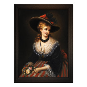 Portret van een Noble-vrouw van Alois Eckhardt Foto Afdruk