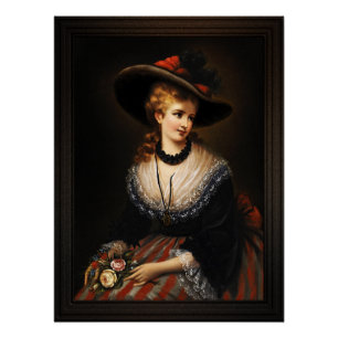 Portret van een Noble-vrouw van Alois Eckhardt Perfect Poster