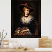 Portret van een Noble-vrouw van Alois Eckhardt Poster (Keuken)