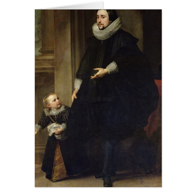 Portret van een Nobleman en zijn kind (Voorkant)
