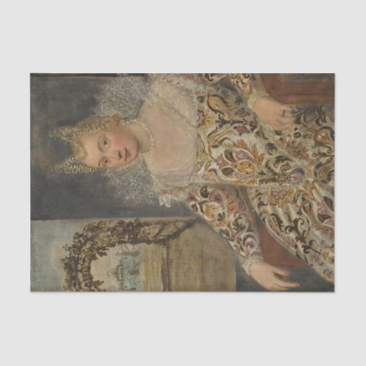 Portret van een Noblewoman van Francesco Montemezz Tissuepapier (Voorkant)