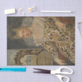 Portret van een Noblewoman van Francesco Montemezz Tissuepapier (Craft)