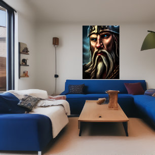 Portret van een Noorse wandelwagen   AI Art Poster