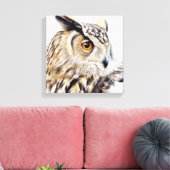 Portret van een oehoe in doos canvas print (Insitu (Woonkamer))