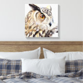 Portret van een oehoe in doos canvas print (Insitu (Slaapkamer))
