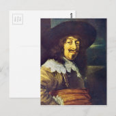 Portret van een officier door Frans Hals Briefkaart (Voorkant / Achterkant)
