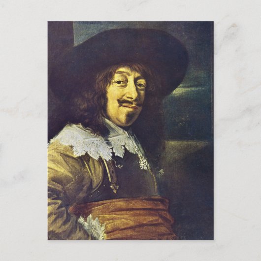 Portret van een officier door Frans Hals Briefkaart (Voorkant)