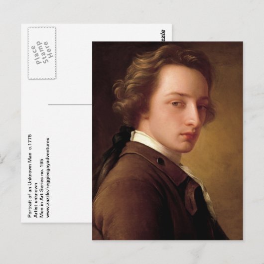 Portret van een onbekende Man Fine Art Briefkaart (Voorkant / Achterkant)