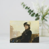 Portret van een onbekende vrouw, 1883 briefkaart (Staand voorkant)