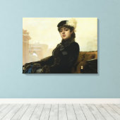 Portret van een onbekende vrouw, 1883 canvas afdruk (Insitu (Houten vloer))