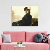 Portret van een onbekende vrouw, 1883 canvas afdruk (Insitu (Woonkamer))