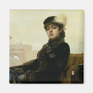 Portret van een onbekende vrouw, 1883 magneet