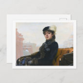 Portret van een onbekende vrouw, Ivan Kramskoi Briefkaart (Voorkant / Achterkant)