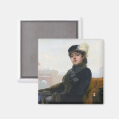 Portret van een onbekende vrouw, Ivan Kramskoi Magneet (Voorkant / Achterkant)