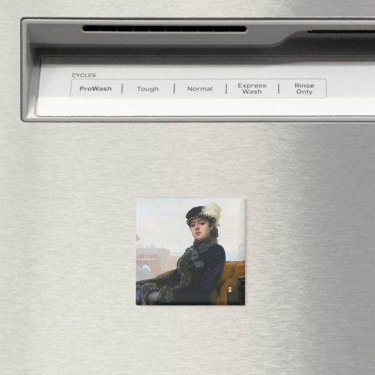 Portret van een onbekende vrouw, Ivan Kramskoi Magneet (Insitu (Vaatwasser))