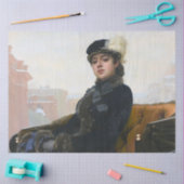 Portret van een onbekende vrouw, Ivan Kramskoi Tissuepapier (Craft)