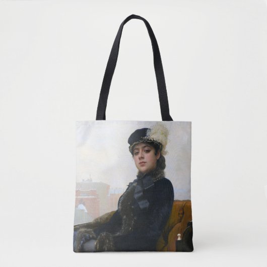 Portret van een onbekende vrouw, Ivan Kramskoi Tote Bag (Voorkant)