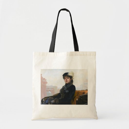 Portret van een onbekende vrouw, Ivan Kramskoj Tote Bag (Voorkant)