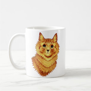 Portret van een oranje kat door Louis Wain Koffiemok