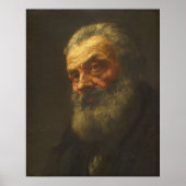 Portret van een oud Man - Alphonse Legros Fine Art Poster (Voorkant)