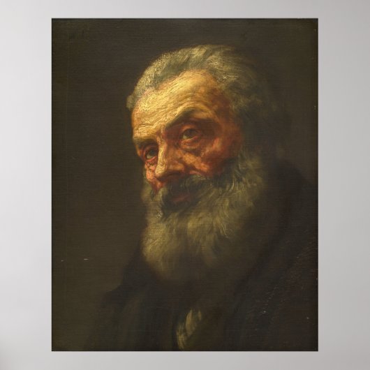 Portret van een oud Man - Alphonse Legros Fine Art Poster (Voorkant)