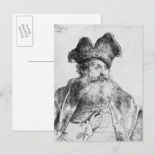 Portret van een oud man briefkaart (Voorkant / Achterkant)