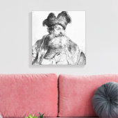 Portret van een oud man canvas afdruk (Insitu (Woonkamer))