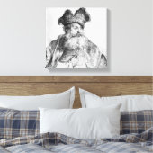 Portret van een oud man canvas afdruk (Insitu (Slaapkamer))