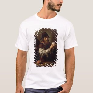 Portret van een oud Man met een uien (olie op canv T-shirt