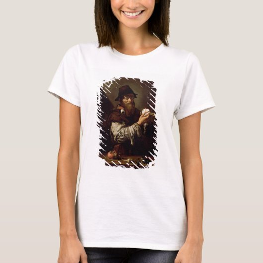 Portret van een oud Man met een uien (olie op canv T-shirt (Voorkant)