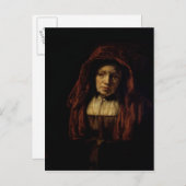 Portret van een oude vrouw briefkaart (Voorkant / Achterkant)