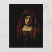 Portret van een oude vrouw briefkaart (Voorkant)