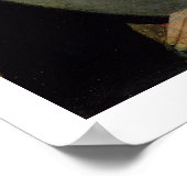 Portret van een oude vrouw (olie op het paneel) poster (Hoek)