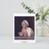 Portret van een oude vrouw van Giorgione Briefkaart (Staand voorkant)