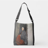 "Portret van een oude Welsh Woman" Crossbody Tas (Voorkant)