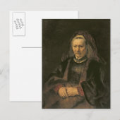 Portret van een oudere vrouw, c. 1650 briefkaart (Voorkant / Achterkant)