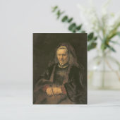 Portret van een oudere vrouw, c. 1650 briefkaart (Staand voorkant)