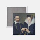 Portret van een paar magneet (Voorkant / Achterkant)