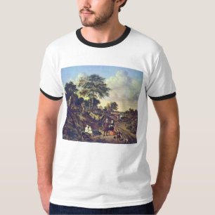 Portret van een paar met twee kinderen t-shirt