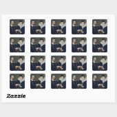 Portret van een paar vierkante sticker (Vel)